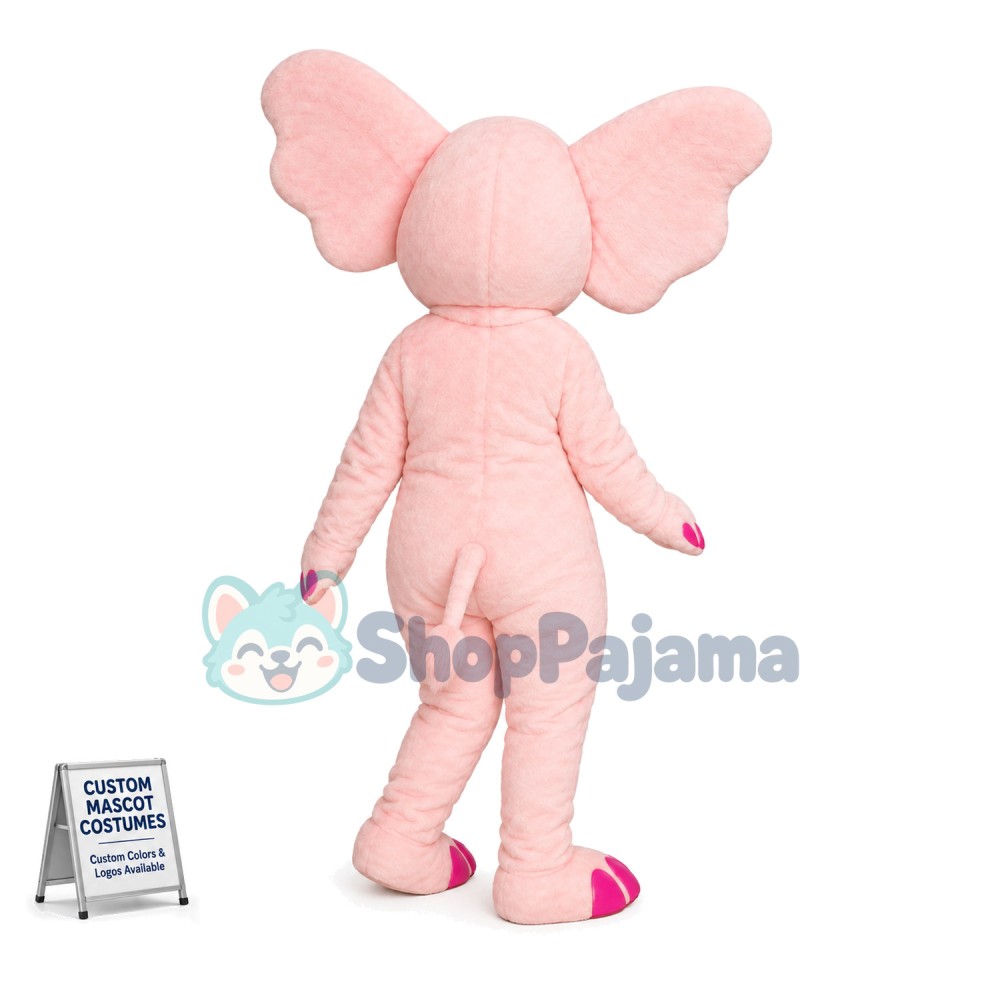 Charming Pink Elephant Lightweight Mascot Costume