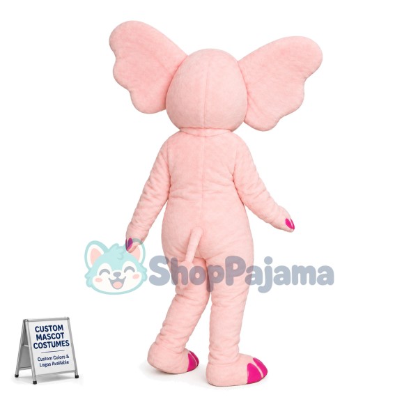 Charming Pink Elephant Lightweight Mascot Costume
