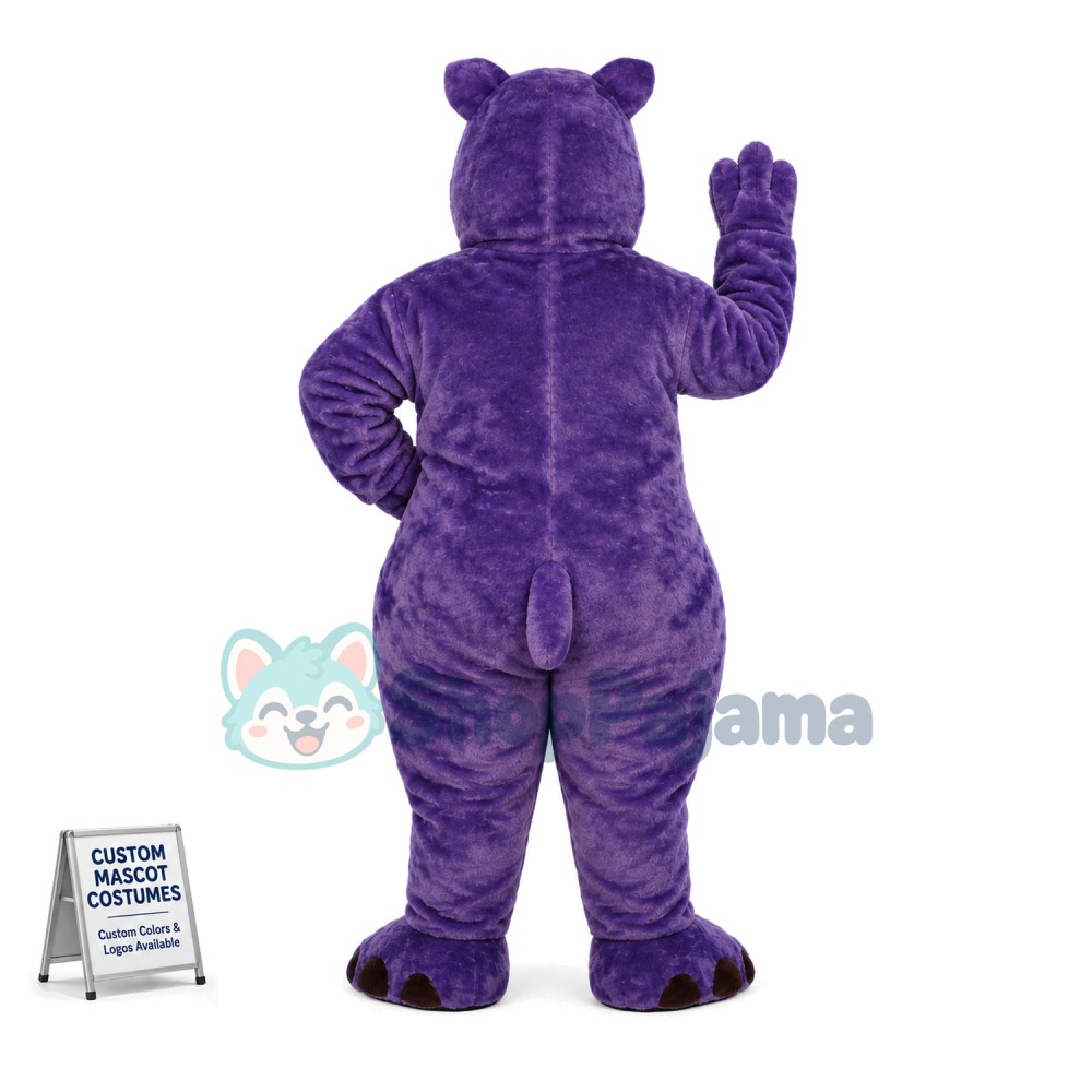 Lovely Herbie the Purple Hippopotamus Lightweight Mascot Costume