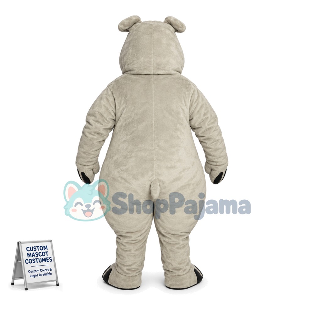 Grey Hippopotamus Lightweight Mascot Costume