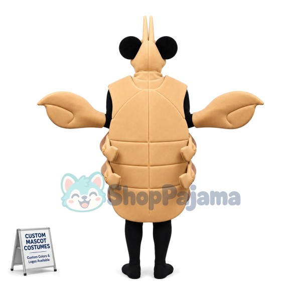 Professional Beige Crayfish Mascot Costume