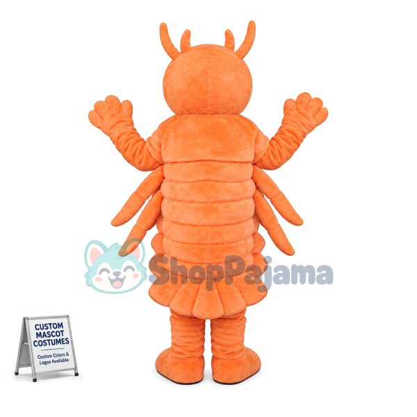 Smiling Cartoon Common Shrimp Mascot Costume