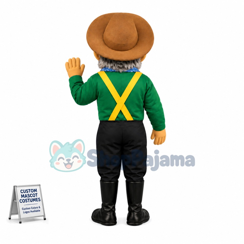 Enthusiastic Farmer Mascot Costume 