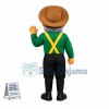 Enthusiastic Farmer Mascot Costume 