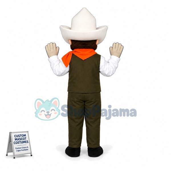 Wrangler Man Mascot Costume 