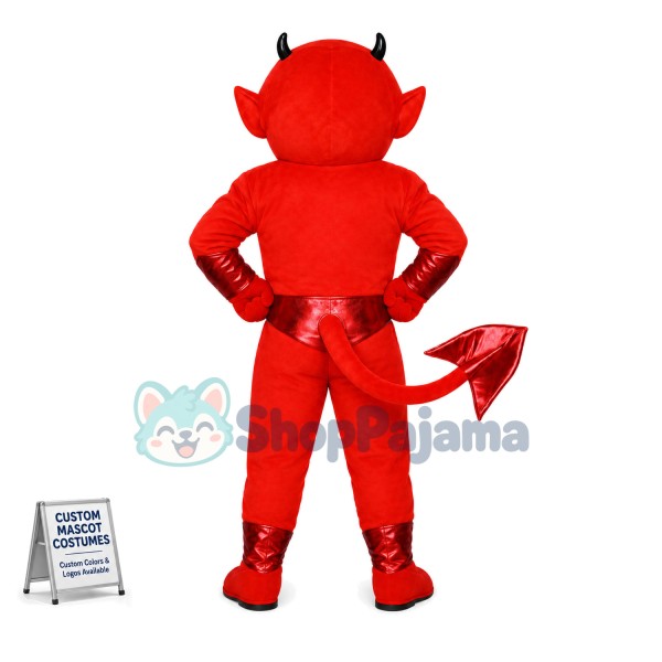 Red Devil Mascot Costume For Adult