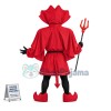 Smiley Red Devil Mascot Costume 