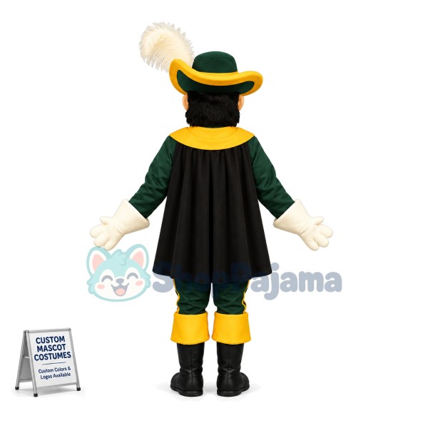 Green Cavalier Man Mascot Costume	
