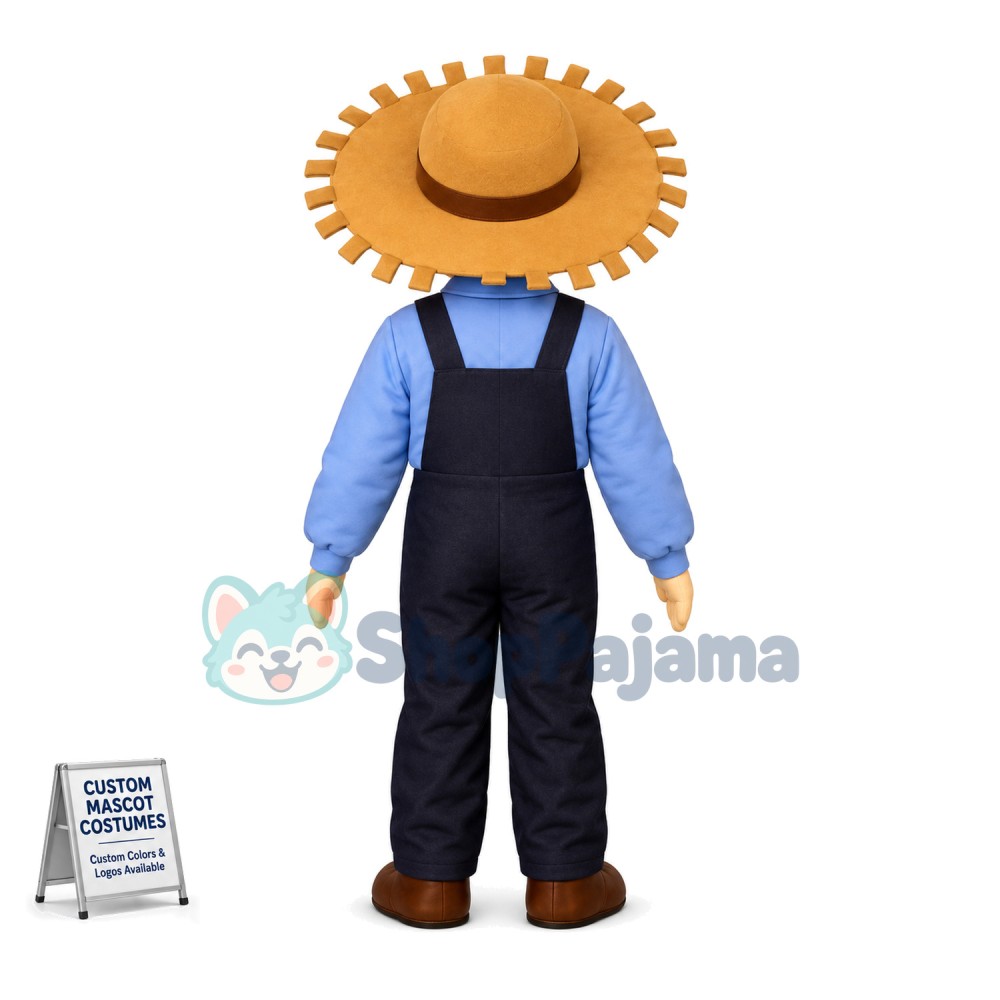Optimistic Farmer Boy Mascot Costume	