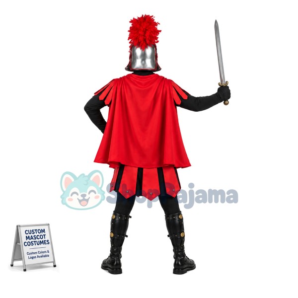 Armored Spartan Knight Mascot Costume	