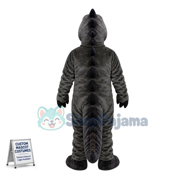 Black Raptor Dinosaur Mascot Costume	