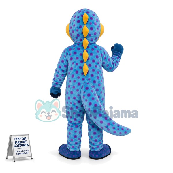 Brightly Colored Dinosaur Mascot Costume 