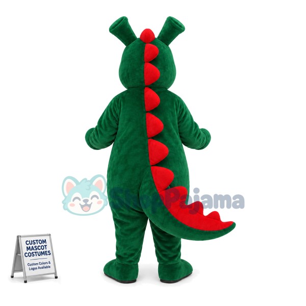 Baby Green Dinosaur Mascot Costume 