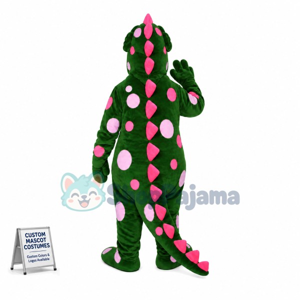 Green Whimsical Dragon Mascot Costume 