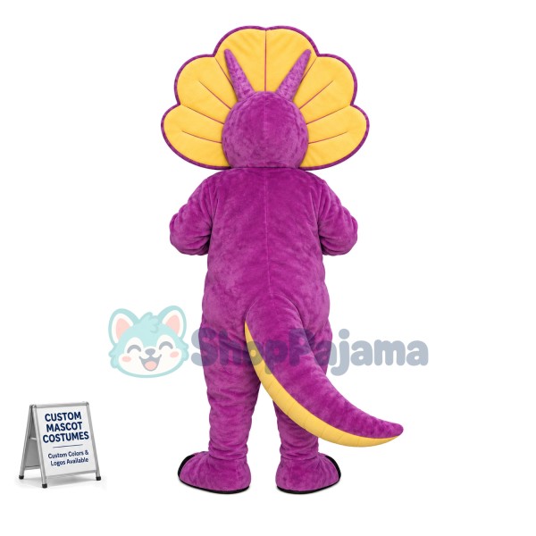 Innocent Purple Triceratops Mascot Costume 
