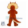 Orange Triceratops Mascot Costume 