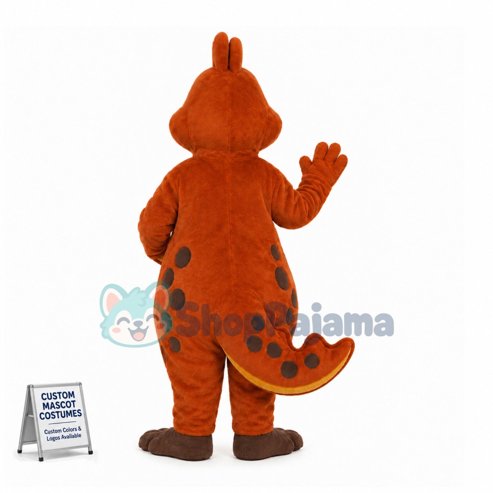 Baby Orange Dinosaur Mascot Costume 