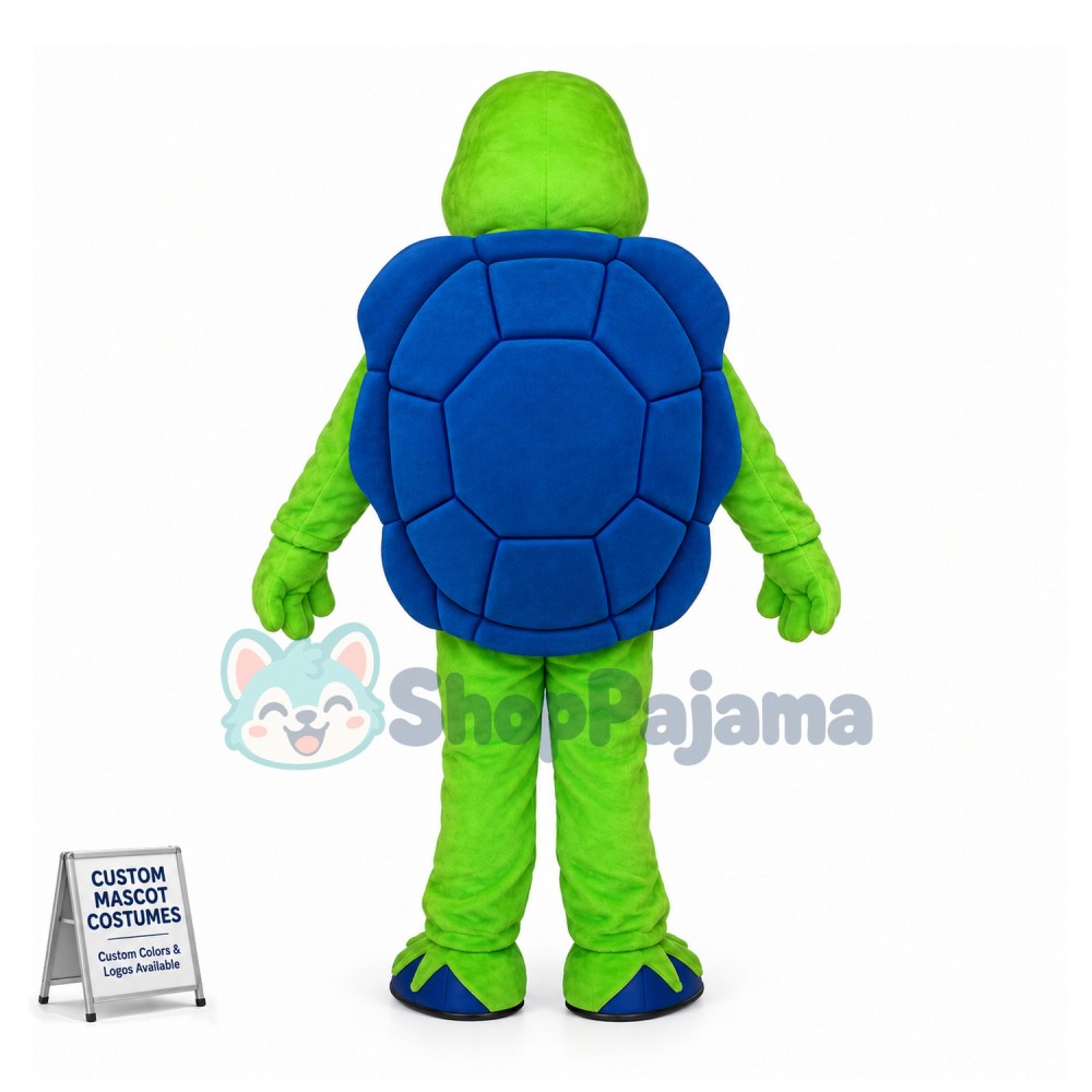 Cute Green Turtle Mascot Costume 