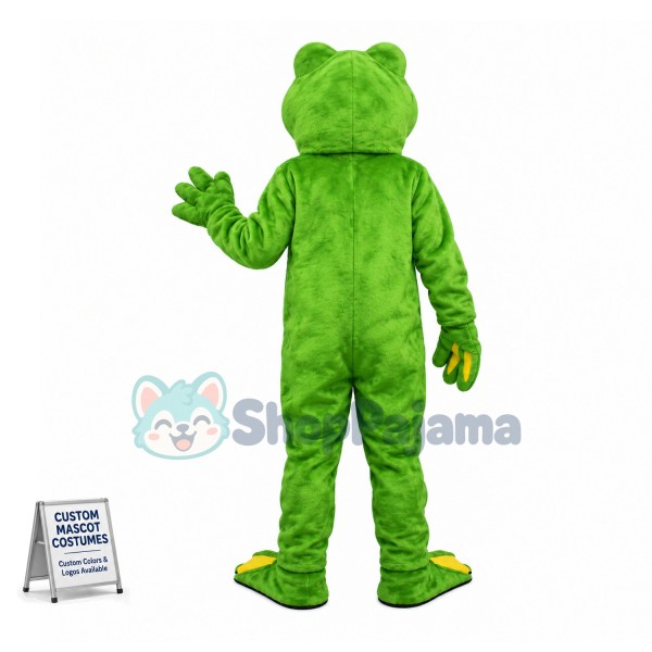 Green Toad Mascot Costume 