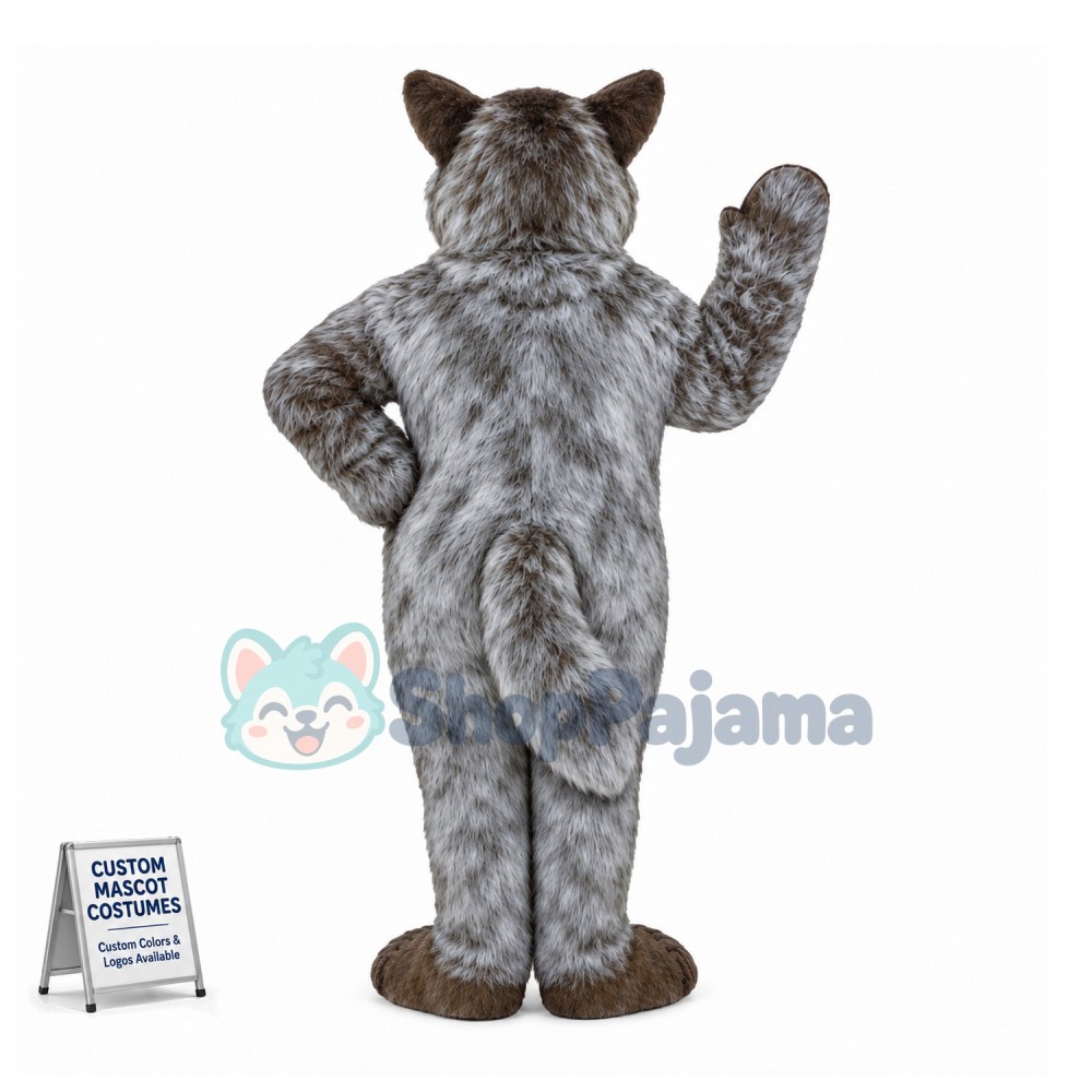 Big Bad Wolf Long Plush Mascot Costume 