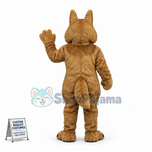 Adult Plush Coyote Mascot Costume 