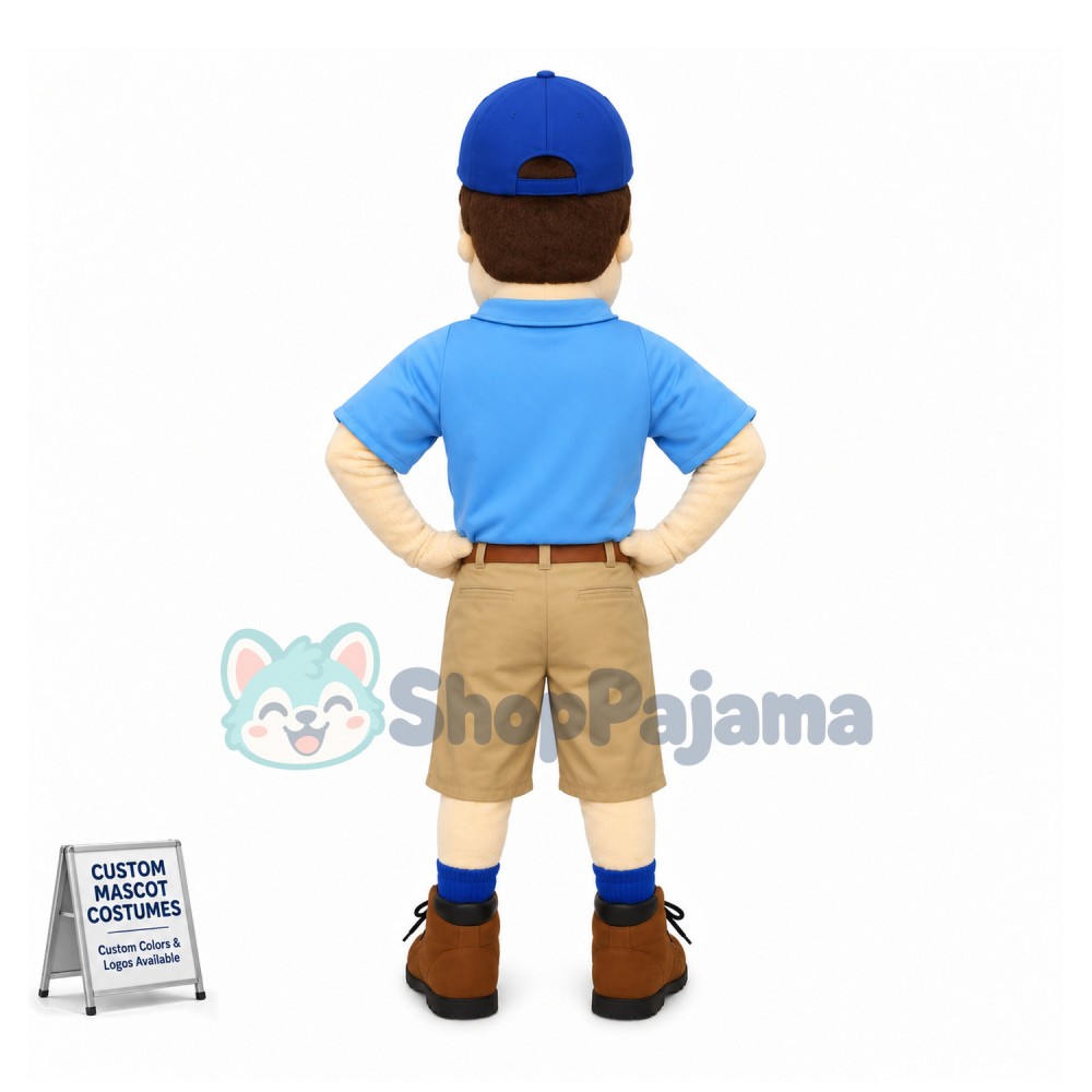 Optimistic Pilot Pete Mascot Costume 