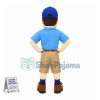 Optimistic Pilot Pete Mascot Costume 