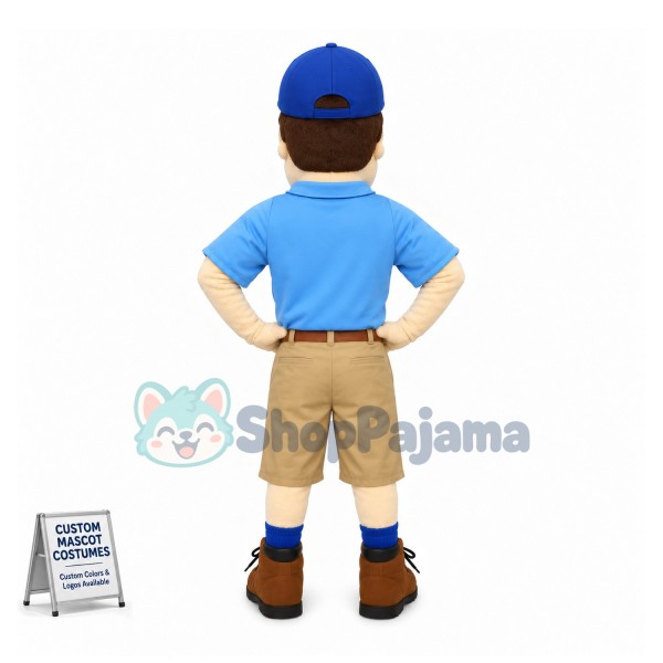 Optimistic Pilot Pete Mascot Costume 