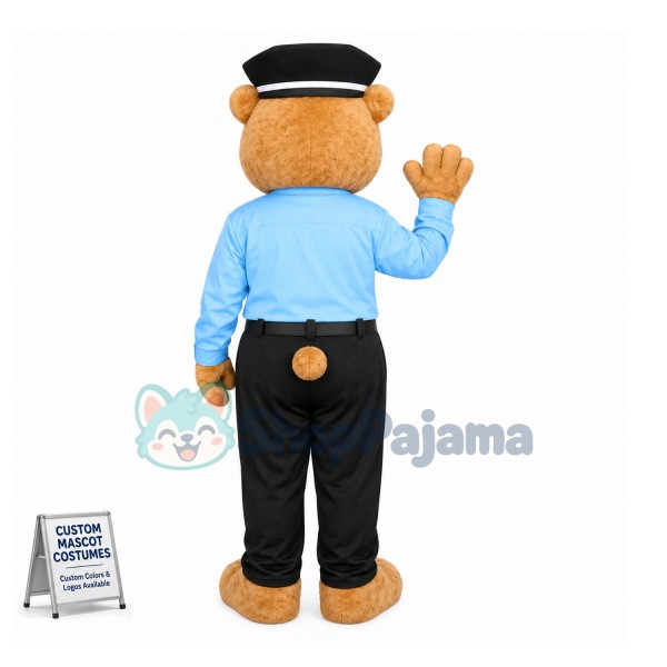 Police Bear Mascot Costume 