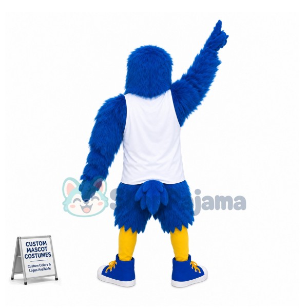 University Blue Falcon Mascot Costume	
