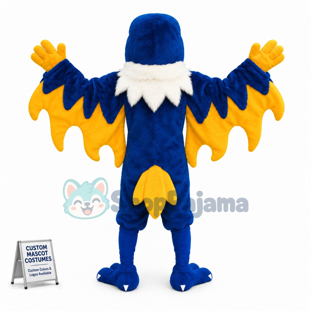 Blue Phoenix Mascot Costume 