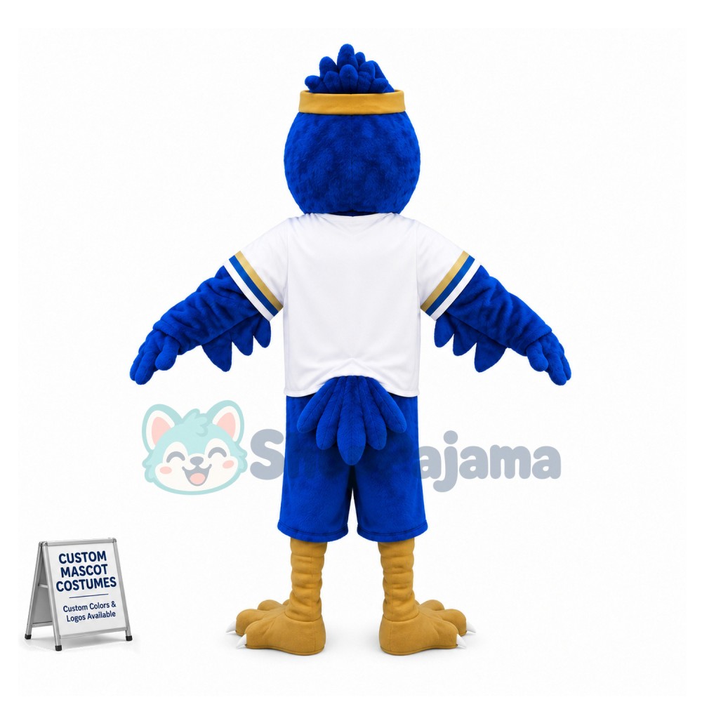 Sport Blue Falcon Mascot Costume 