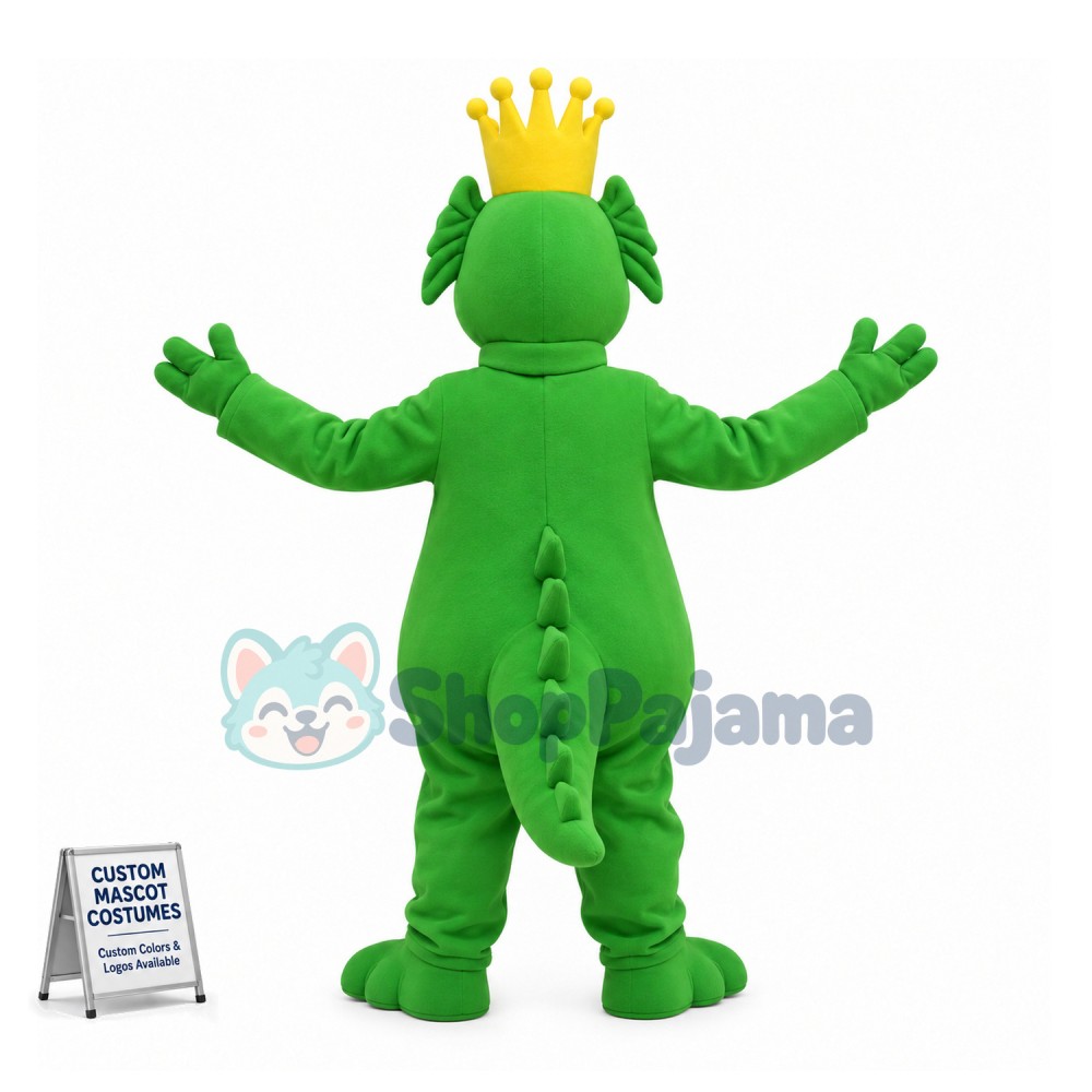 King Green Dragon Mascot Costume 