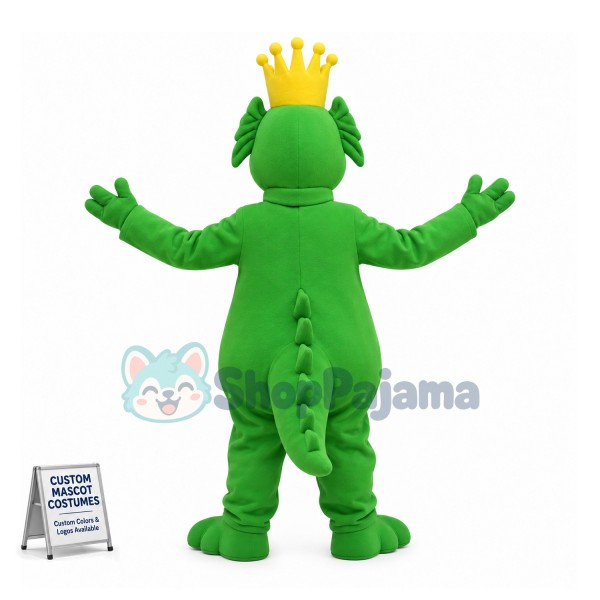 King Green Dragon Mascot Costume 