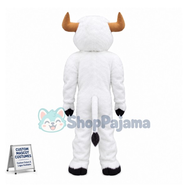 White Buffalo Mascot Costume 