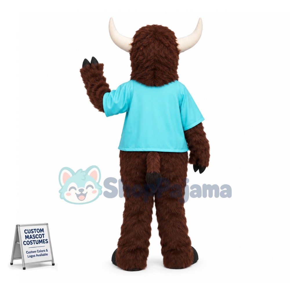 College Yak Mascot Costume 