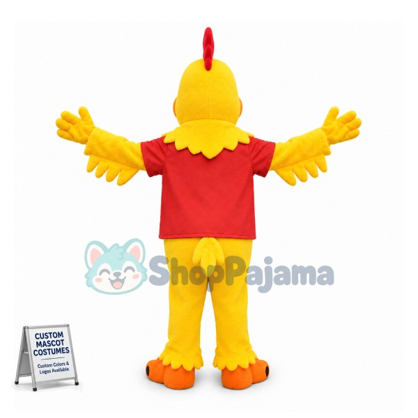 Yellow Chicken Mascot Adult Costume 