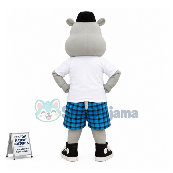 Fancy Dress Hippo Mascot Costume 