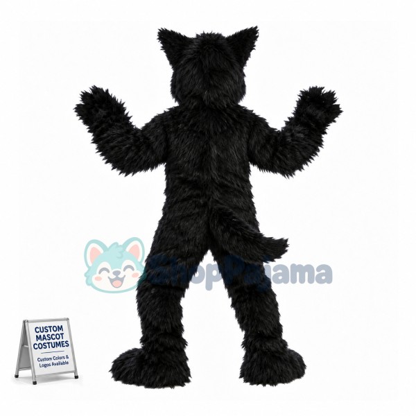 Black Husky Elementary School Mascot Costume 