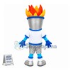 Adult Cartoon Torch Mascot Costume	