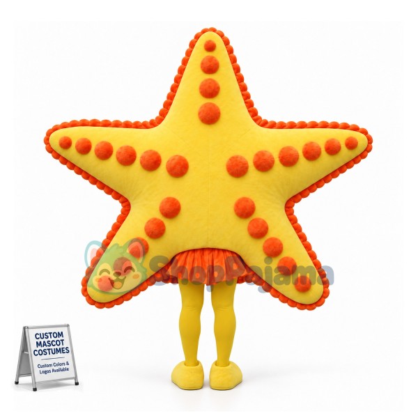 Deluxe Yellow Starfish Mascot Adult Costume	