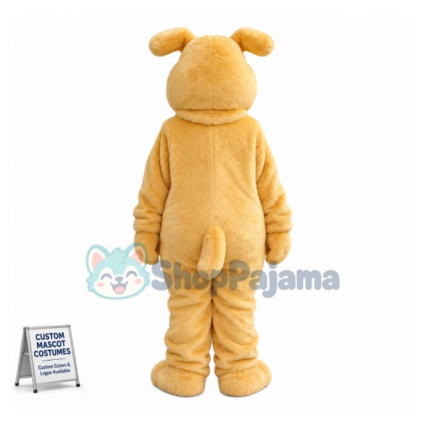 Adult Plush Yellow Dog Mascot Cartoon Costume	