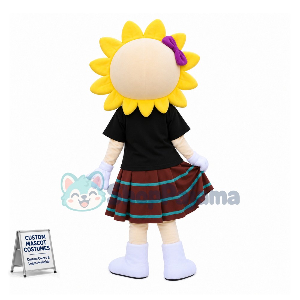 Beautiful Sun Girl Mascot Cartoon Costume	