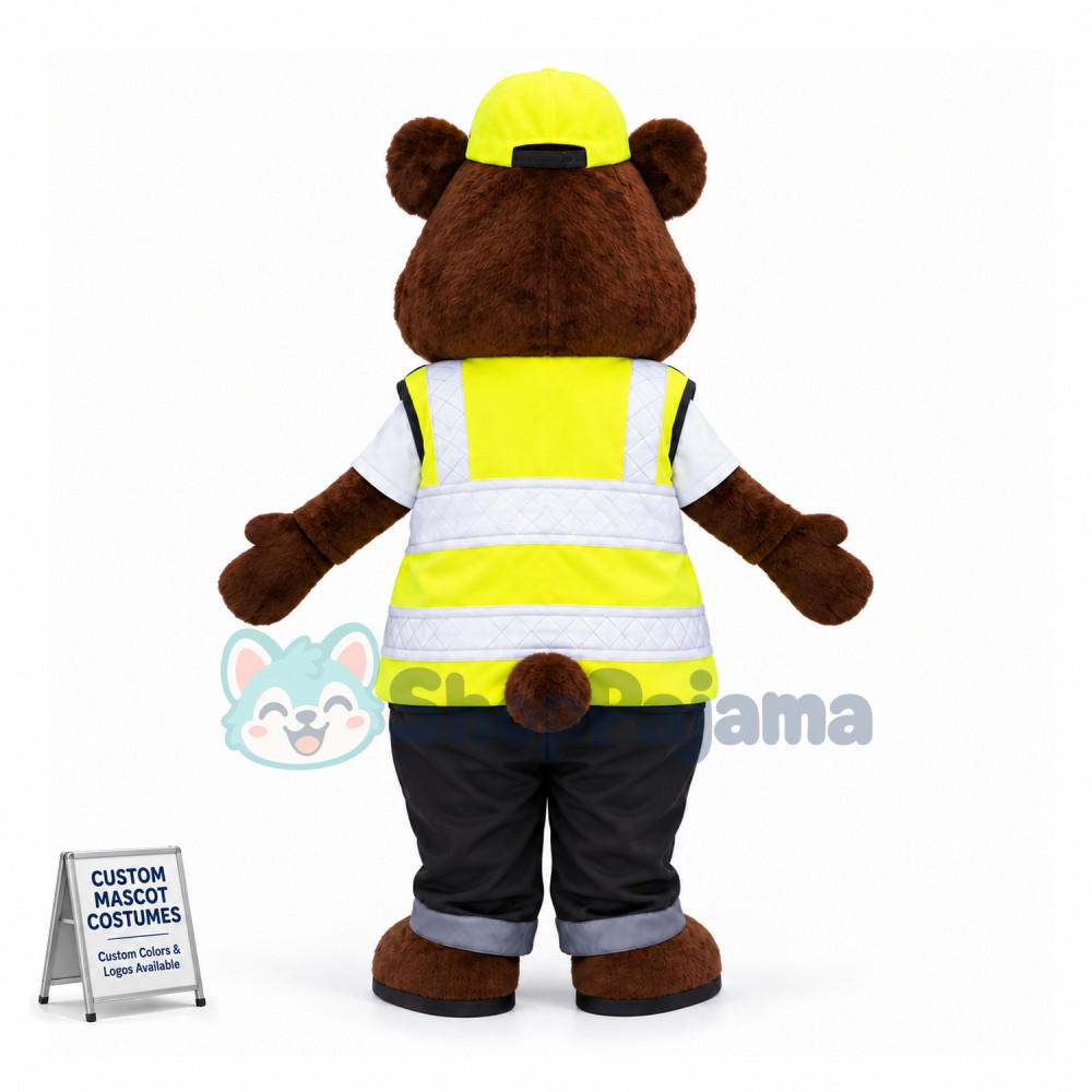 Carl the Safety Bear Mascot Costume  