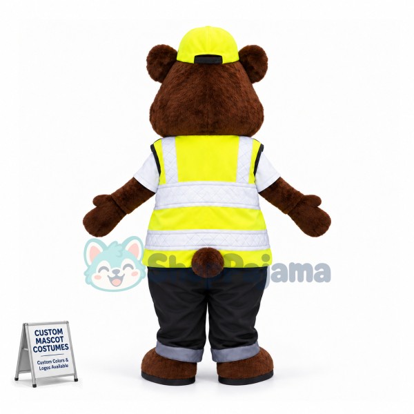 Carl the Safety Bear Mascot Costume  