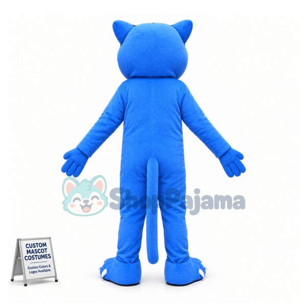 Blue Panther Mascot Costume 