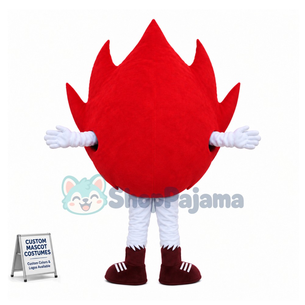 Burning Cartoon Fire Flame Boy Mascot Costume 