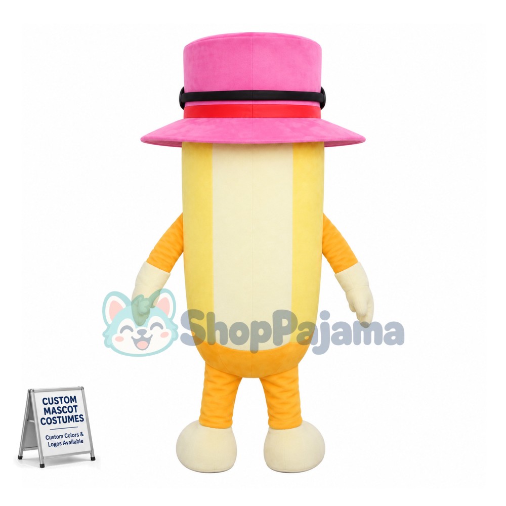 Cool Pencil Man Mascot Costume 