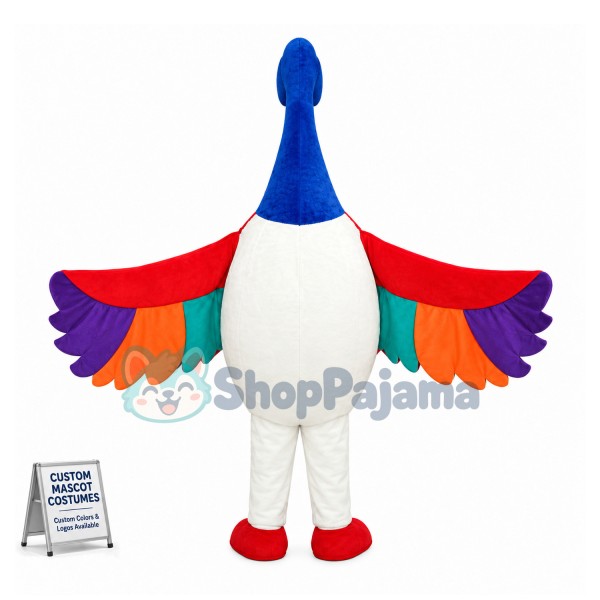 Colorful Goose Mascot Costume 