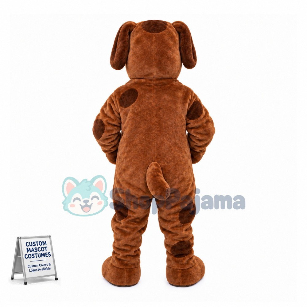 Loyal Brown Dog Mascot Costume 
